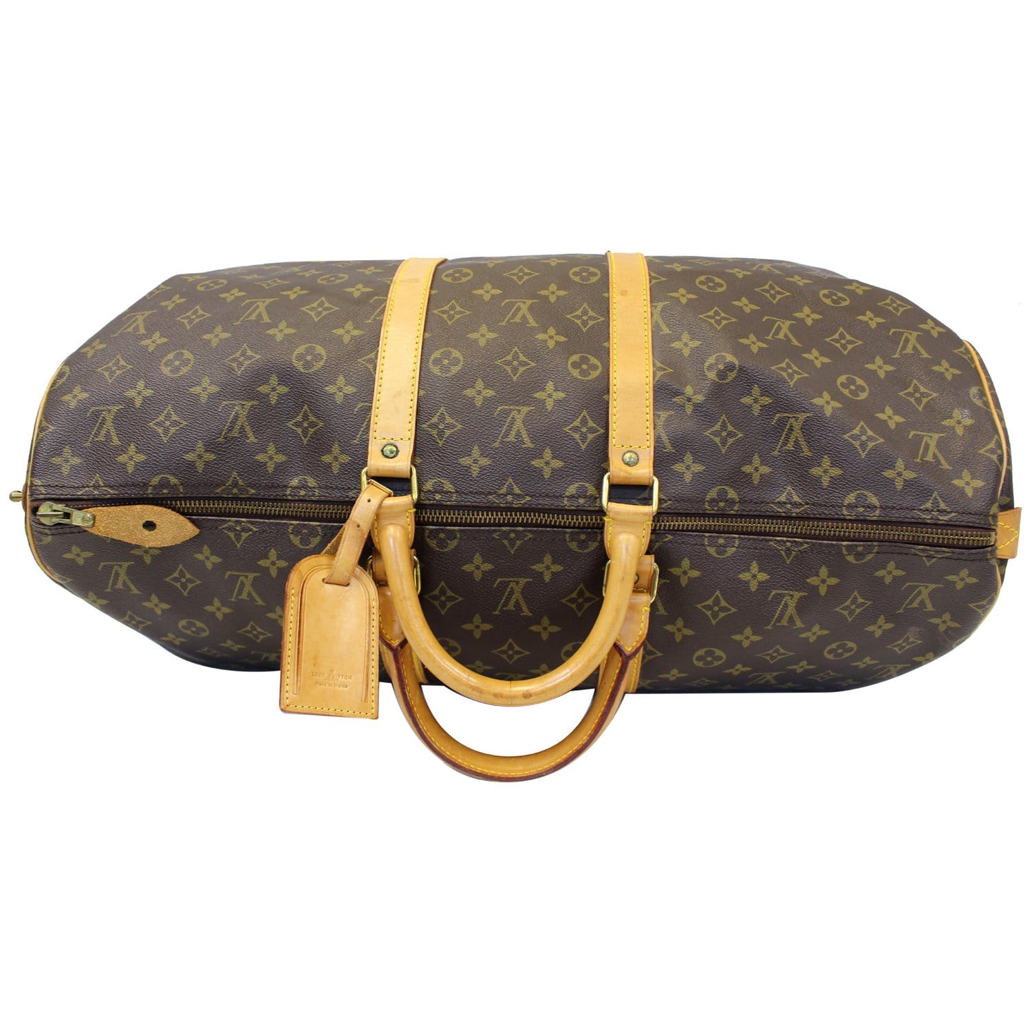 LOUIS VUITTON Keepall 55 Monogram Canvas Travel Bag Brown Vintage-US