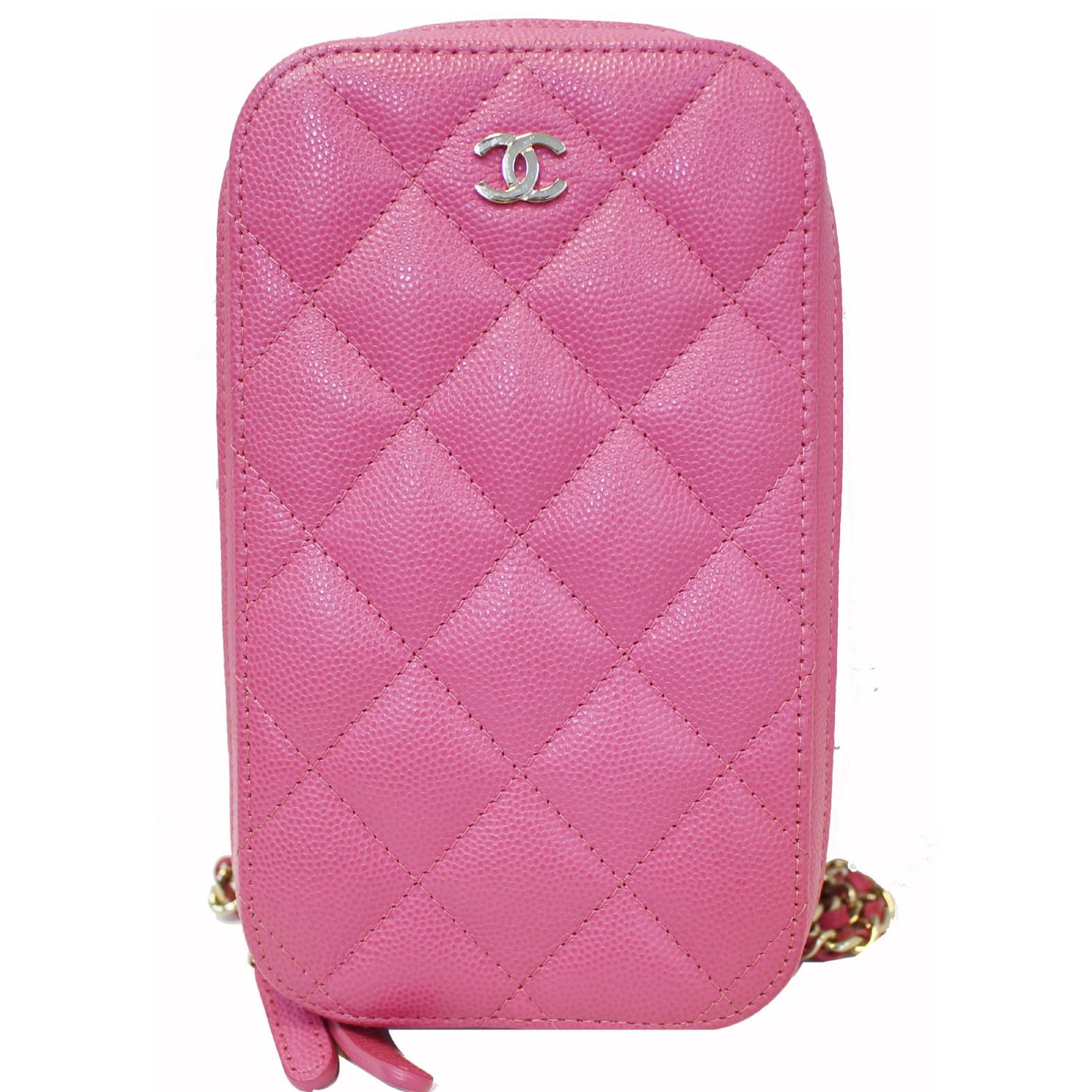 Buy CHANEL Light Pink Caviar Quilted Flap Phone Holder - Exclusive