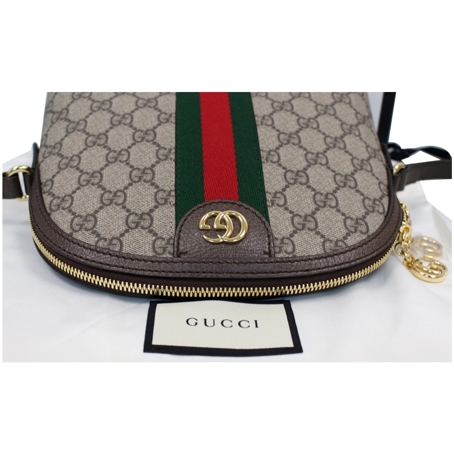 GUCCI Ophidia GG Supreme Canvas Small Shoulder Bag Beige 499621-US