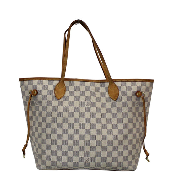 LOUIS VUITTON NEVERFULL MM Damier Azur Tote bag White Beige No.994