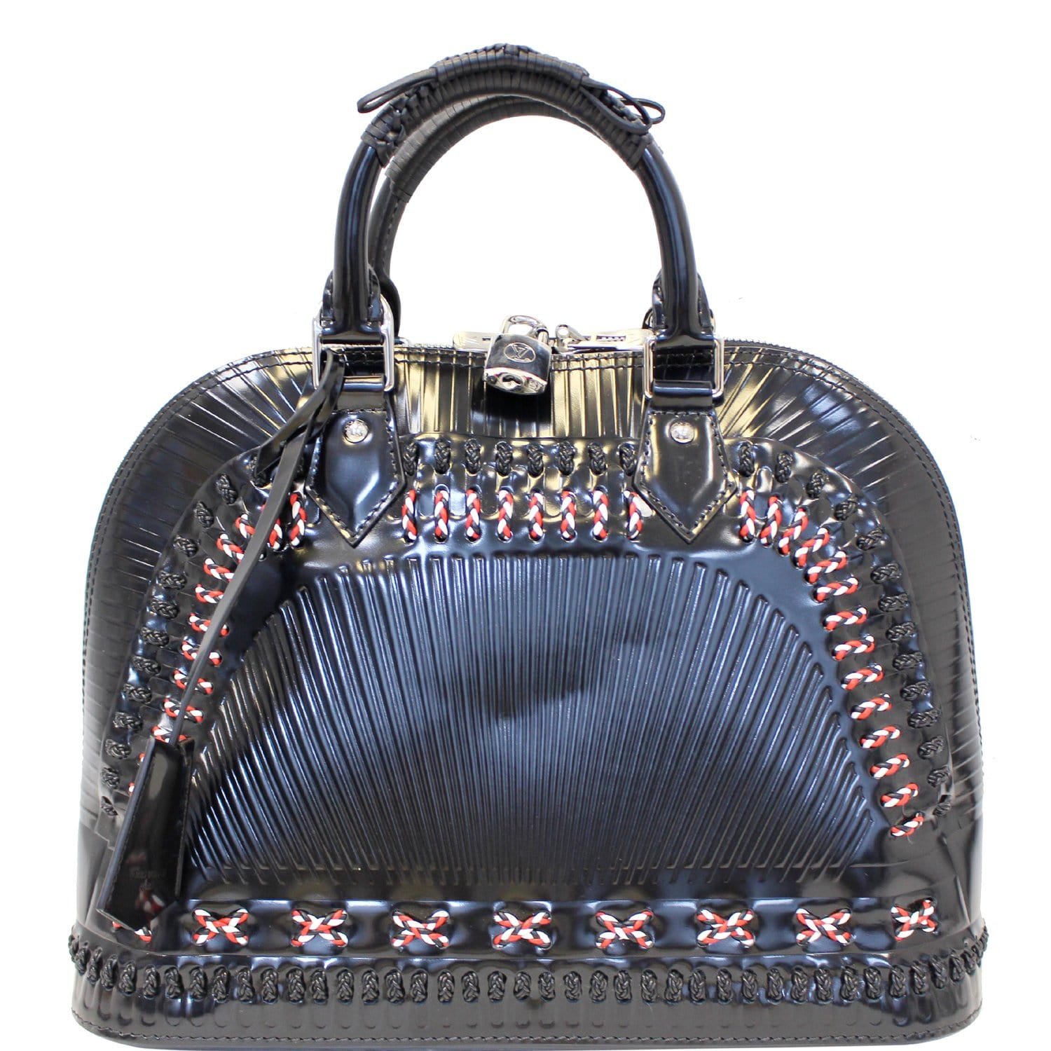 Louis Vuitton Alma Pm Patent Leather Handbag in Black