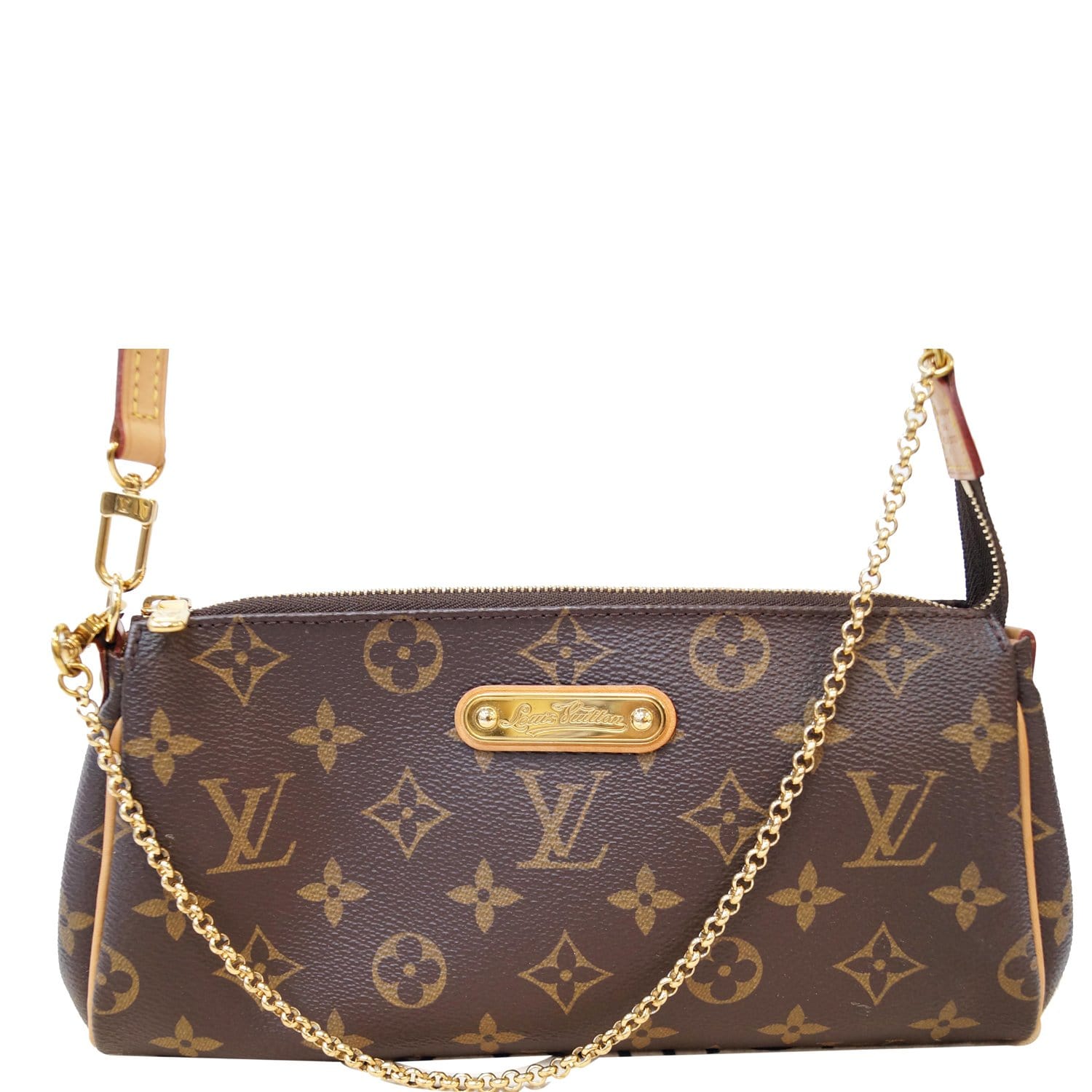 Louis Vuitton Monogram Eva Pochette With Strap N55213 Brown Cloth  ref.891198 - Joli Closet