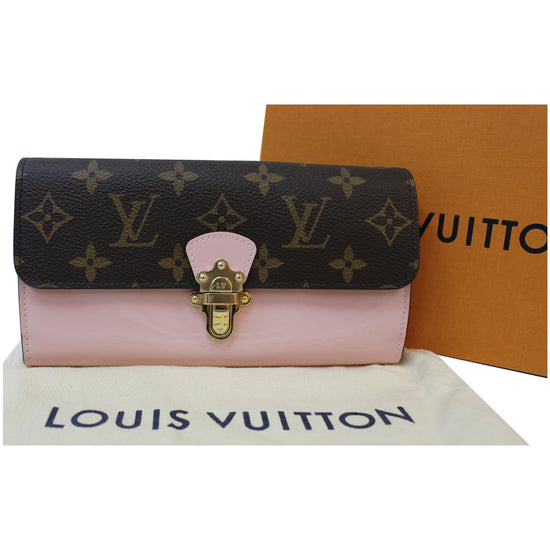 M63306 Louis Vuitton 2019 Cherrywood Chain Wallet Patent Leather-Pink