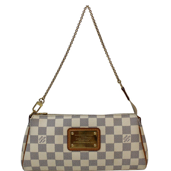 Louis Vuitton Eva Damier Azur Chain Clutch 2 Way Purse Crossbody Bag(D – AE  Deluxe LLC®