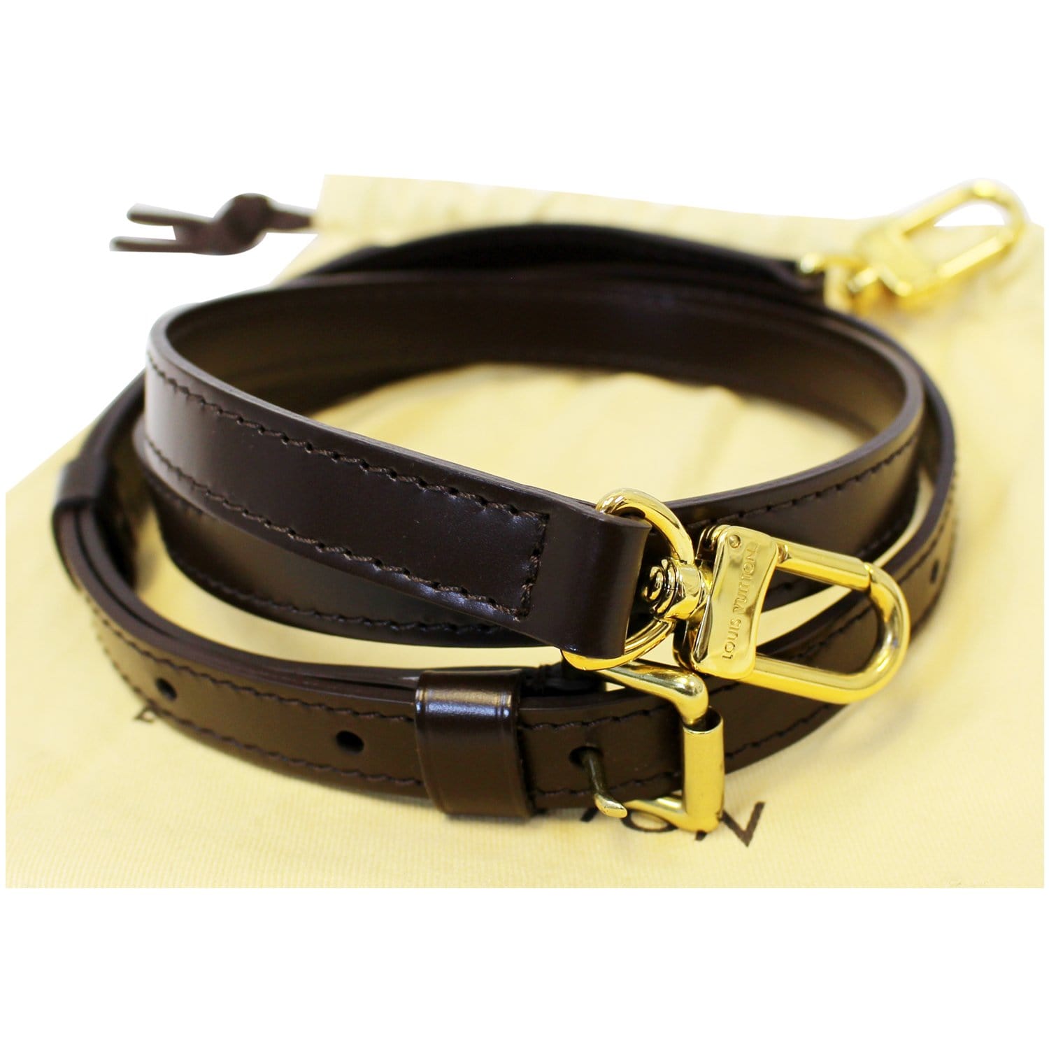 Louis Vuitton Leather Brown Shoulder Strap-US