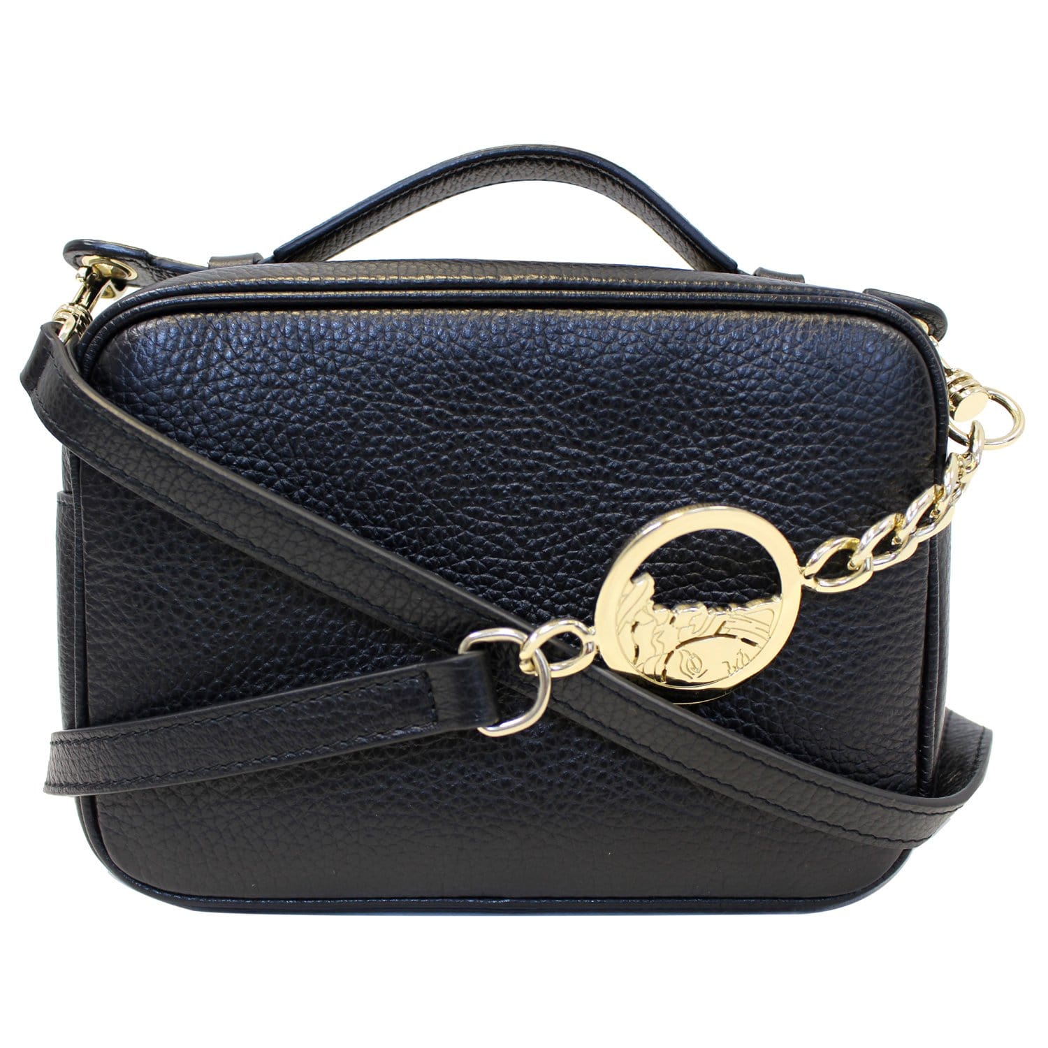 versace pebbled leather crossbody