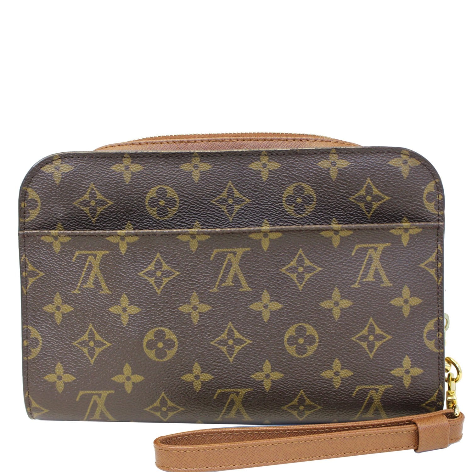 LOUIS VUITTON Orsay Monogram Canvas Clutch Bag Brown-US