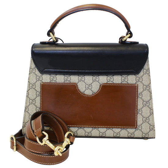 Gucci Small GG Supreme Padlock Crossbody Bag (SHG-23391) – LuxeDH