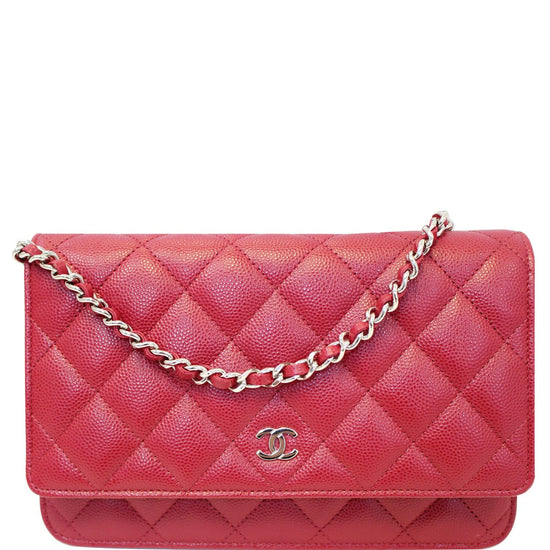 CHANEL Wallet On Chain WOC Caviar Leather Clutch Crossbody