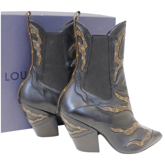 Louis Vuitton fireball monogram ankle boots🤎from my