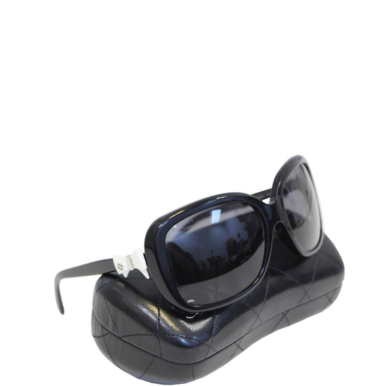 CHANEL CC Bow Sunglasses 5171 Black White 92924