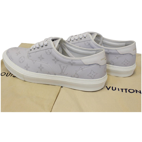 Louis Vuitton Monochrome Logo Print Canvas Trocadero Sneakers Size