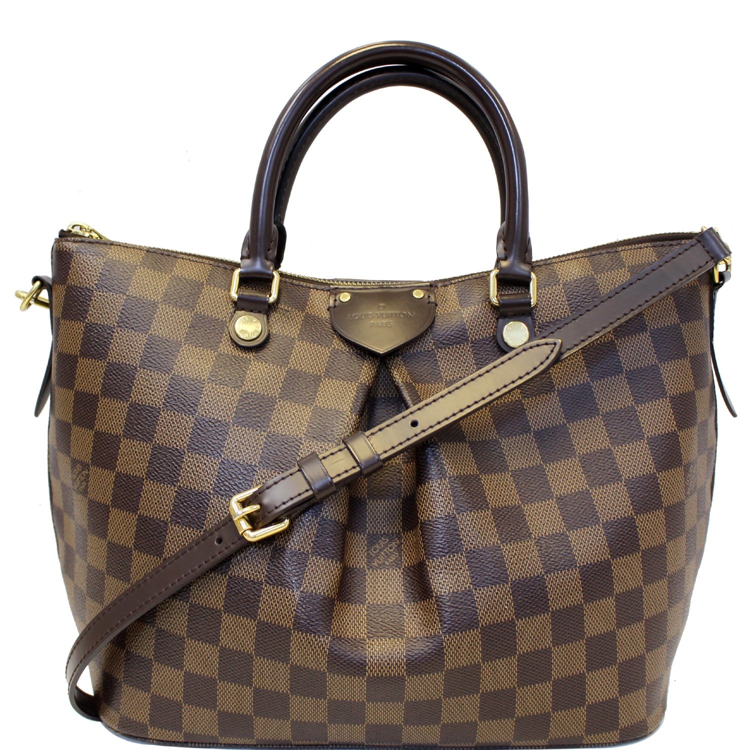 Louis Vuitton Siena PM Damier Ebene Shoulder Bag Brown