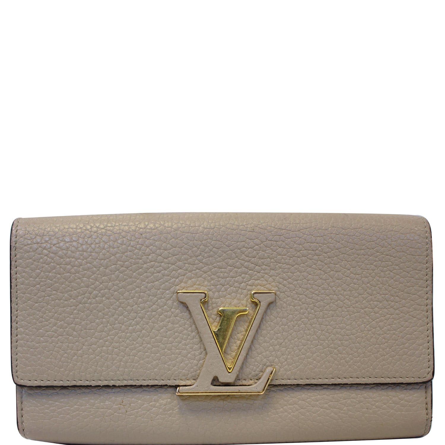 Louis Vuitton Capucines XS Wallet M68587 Taurillon Leather Galet