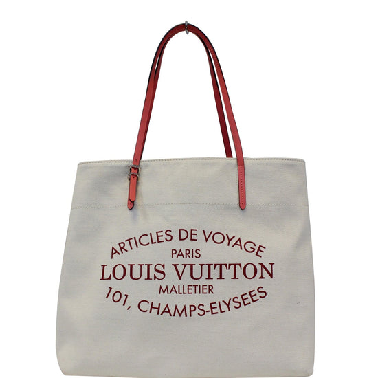 Louis Vuitton White Canvas Capri Articles De Voyage Cabas GM Bag