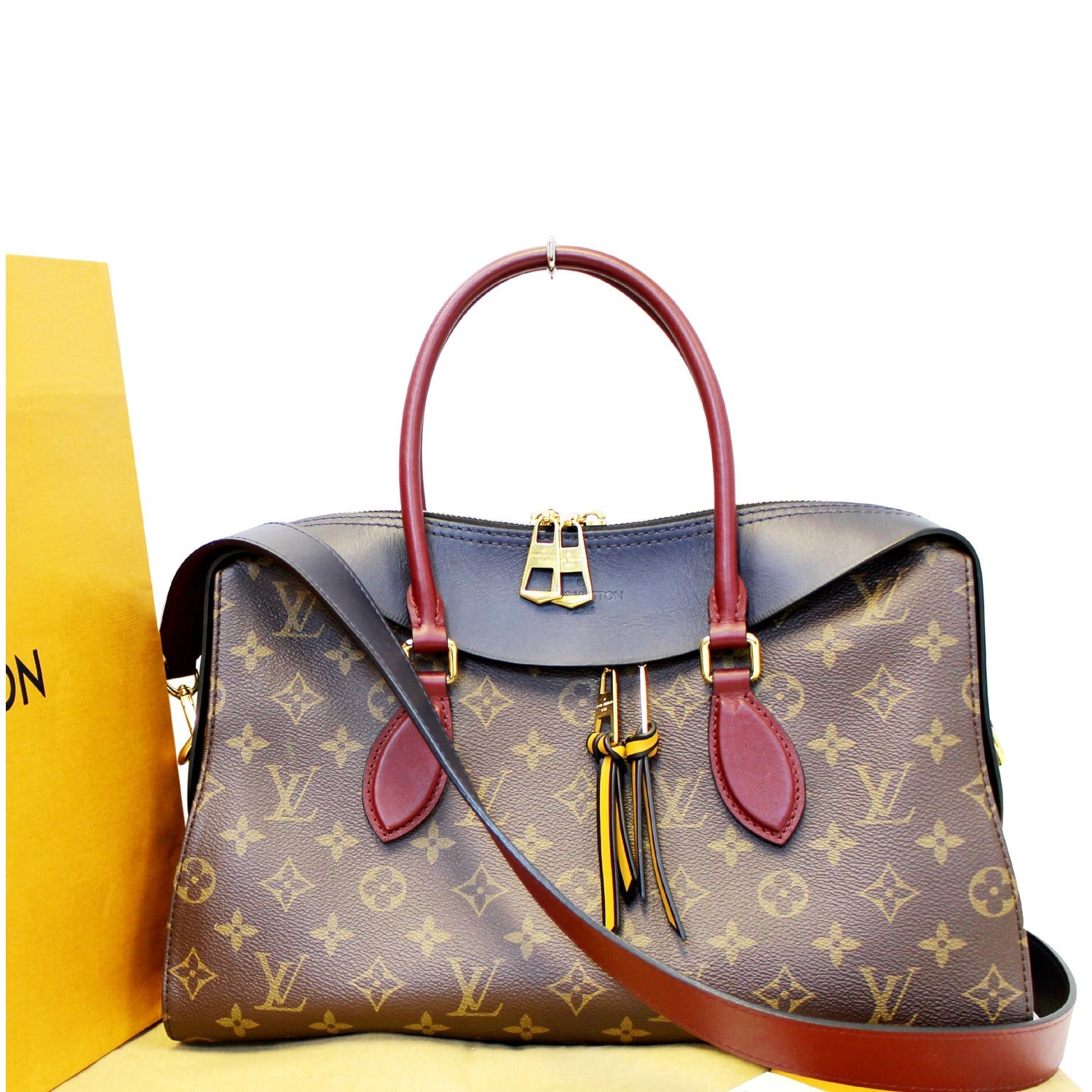 LOUIS VUITTON Tuileries Monogram Canvas Tote Shoulder Bag-US