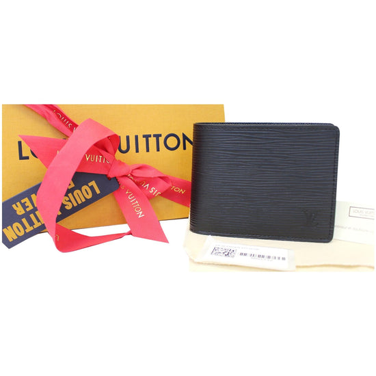 Louis Vuitton Black Epi Leather Slender Wallet Louis Vuitton