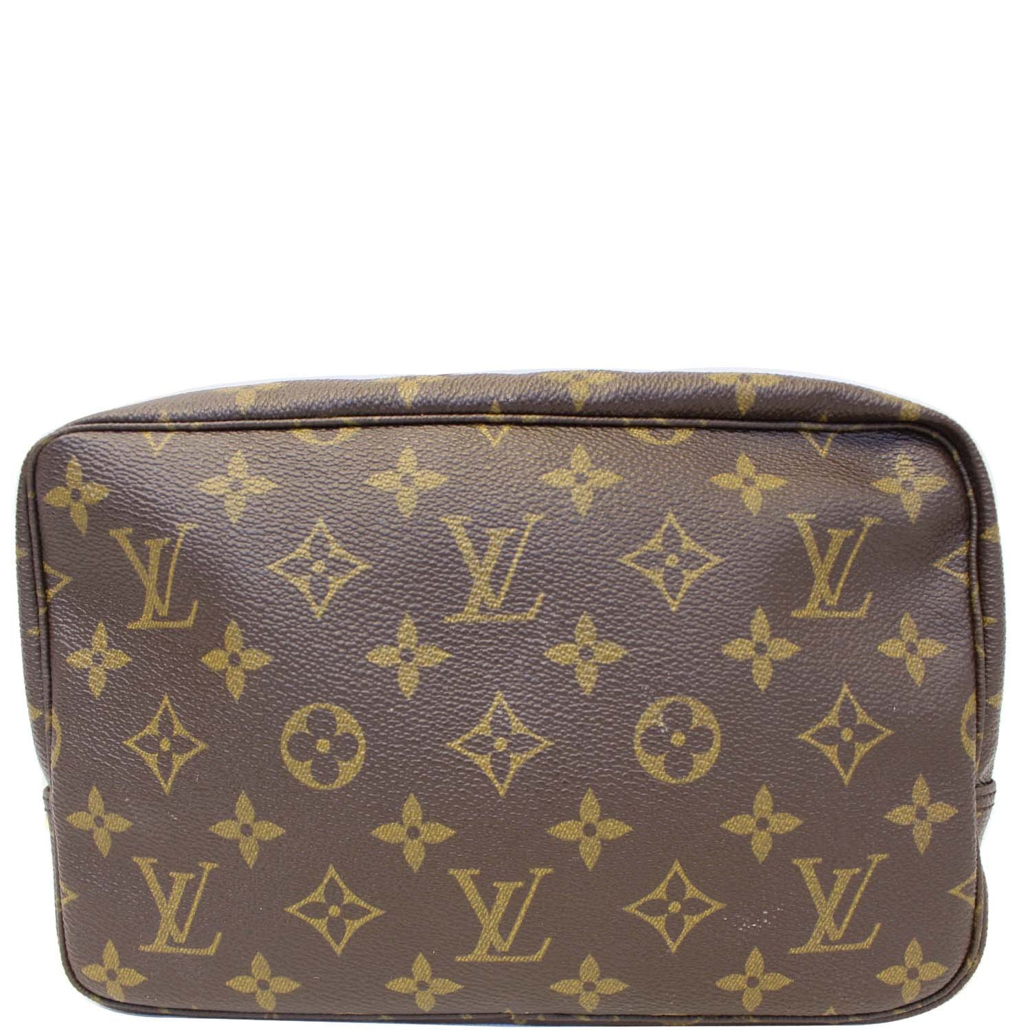 Authentic Louis Vuitton Monogram Trousse Toilette 28 Cosmetic Bag Clutch