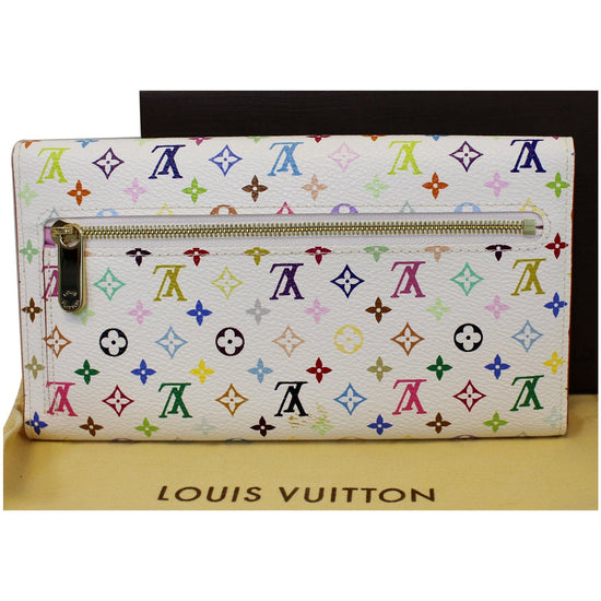 LOUIS VUITTON Monogram Multicolor Eugenie Wallet White Litchi 695146