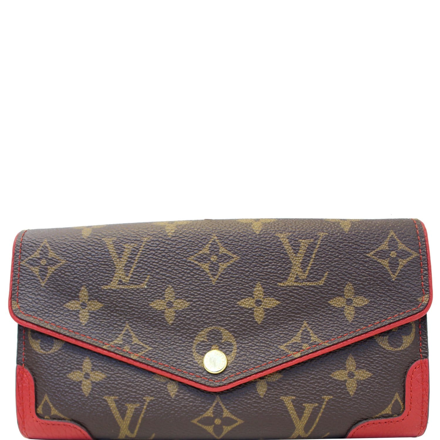 Louis Vuitton Sarah Wallet in Monogram and Fuchsia. LOVE how neat and  organized this…