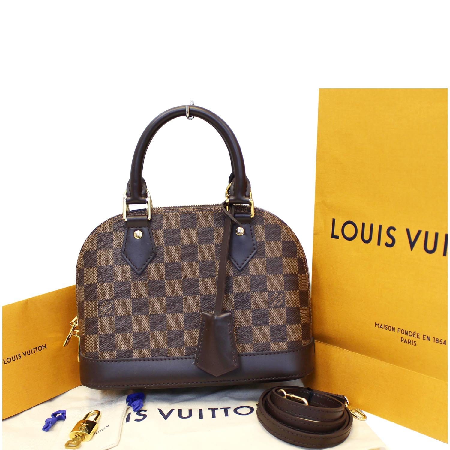 Louis Vuitton 2019 pre-owned Damier Ebène Alma BB two-way Bag