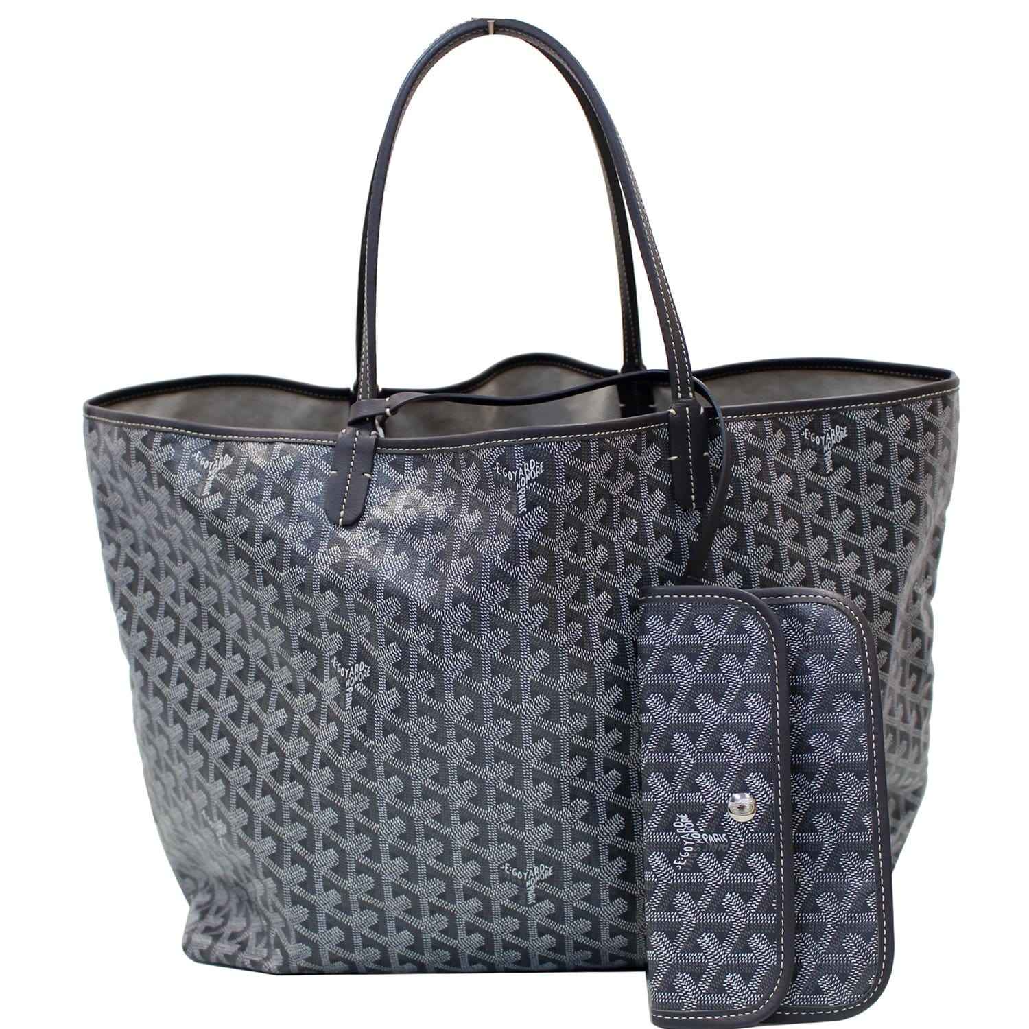 GOYARD Goyardine Saint Louis GM Tote Shoulder Bag Black-US