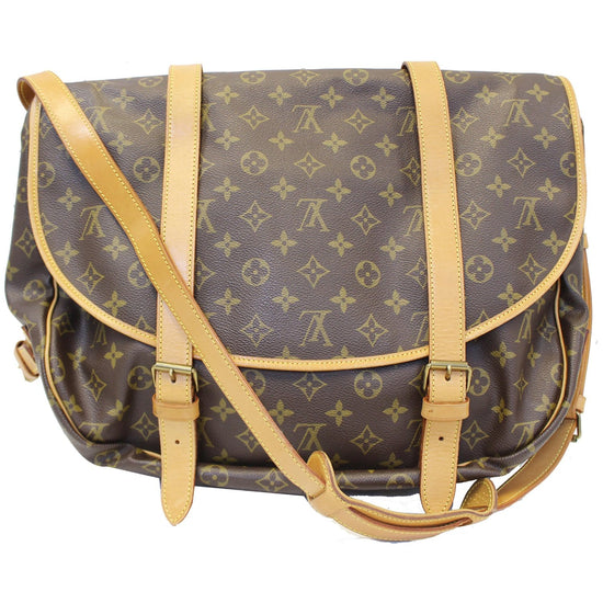 Louis Vuitton - Brown Monogram Canvas Saumur Monogram 43 Shoulder