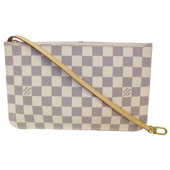 Louis Vuitton Pochette Wristlet Damier Azur Cream – Now You Glow