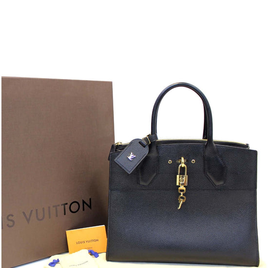 Louis Vuitton - Authenticated City Steamer Handbag - Leather Black Plain for Women, Never Worn