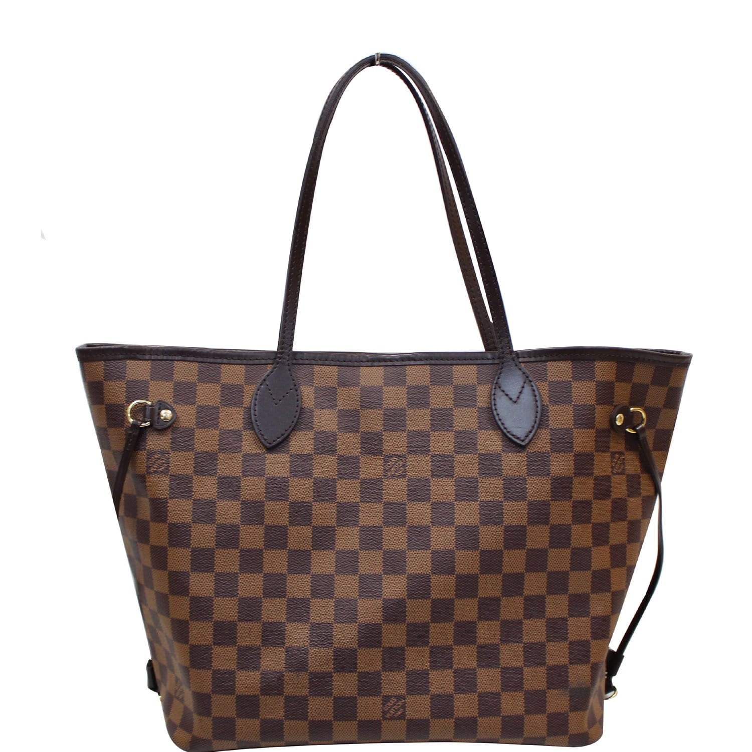 LOUIS VUITTON Neverfull MM Damier Ebene Tote Shoulder Bag Brown