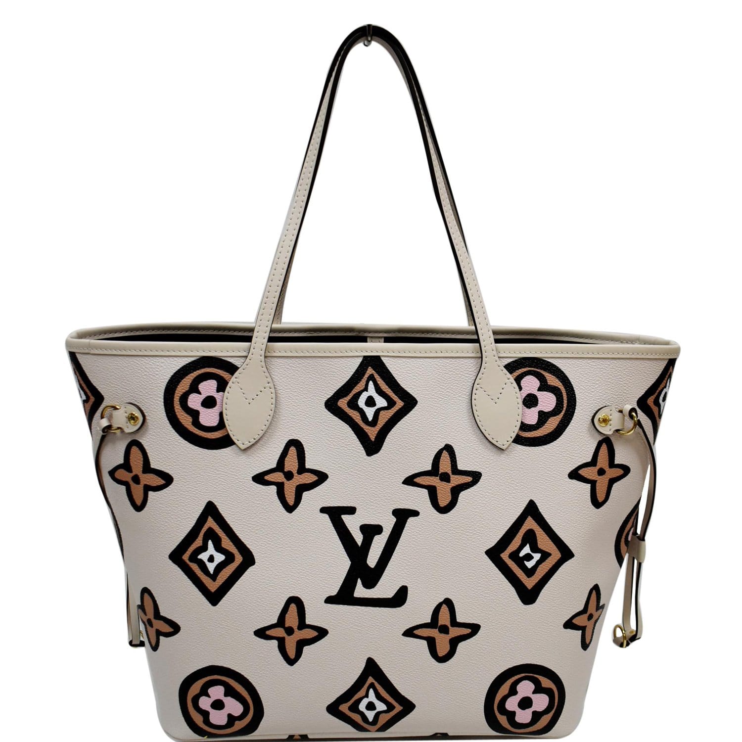 Louis Vuitton Neverfull MM Wild At Heart Monogram Canvas Tote Bag Crea