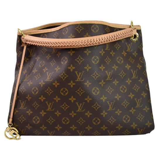 Artsy cloth handbag Louis Vuitton Brown in Cloth - 21784774