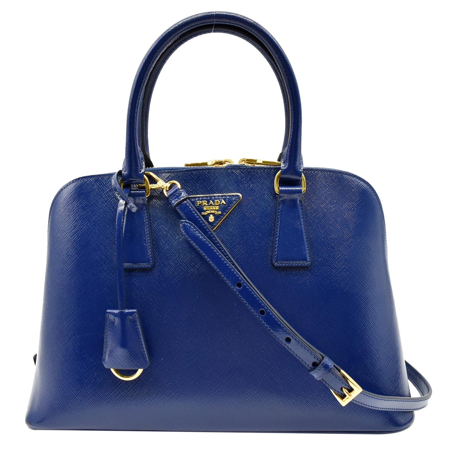 Prada - Blue Saffiano Vernice Handbag