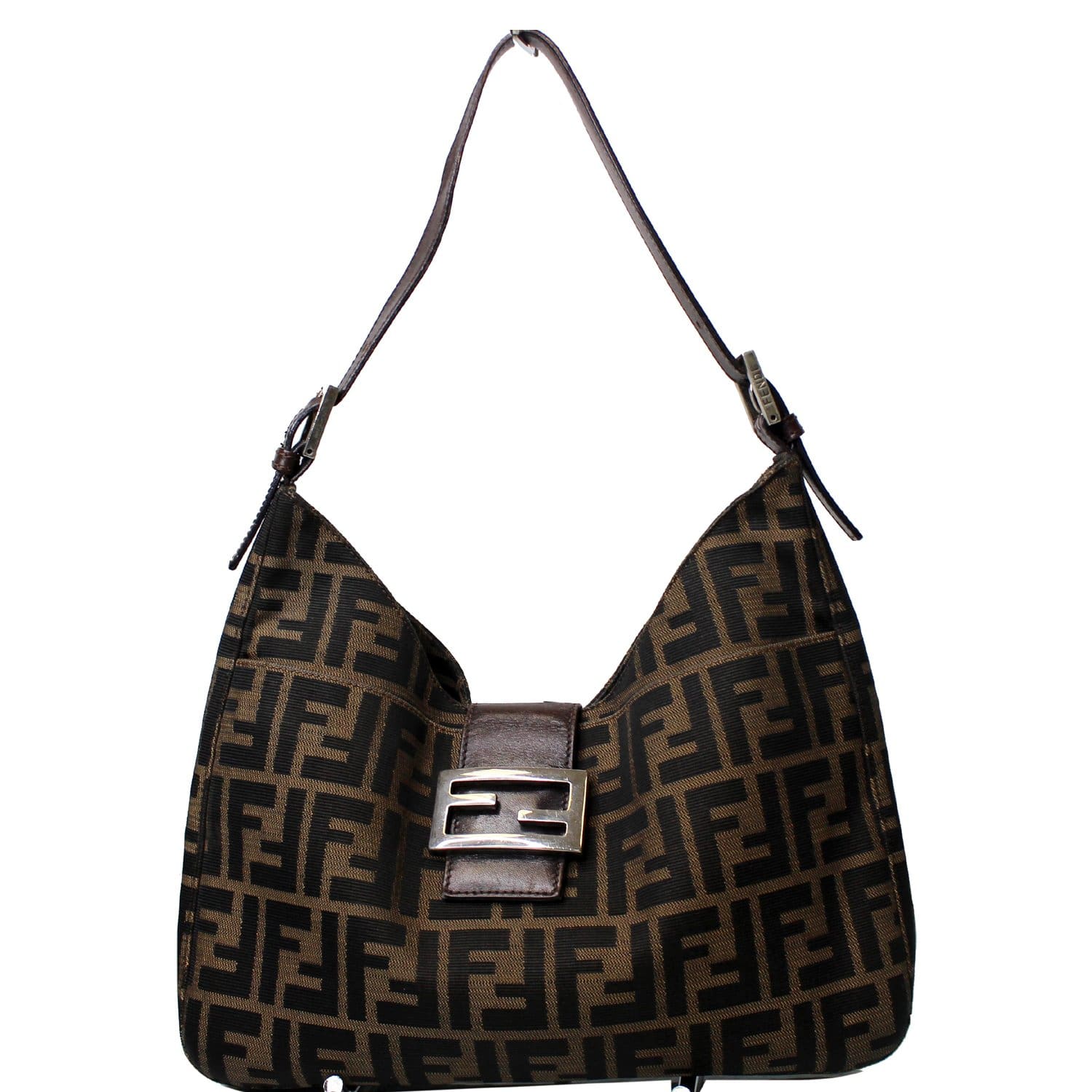 Fendi Zucca Bauletto Bag - Brown Shoulder Bags, Handbags