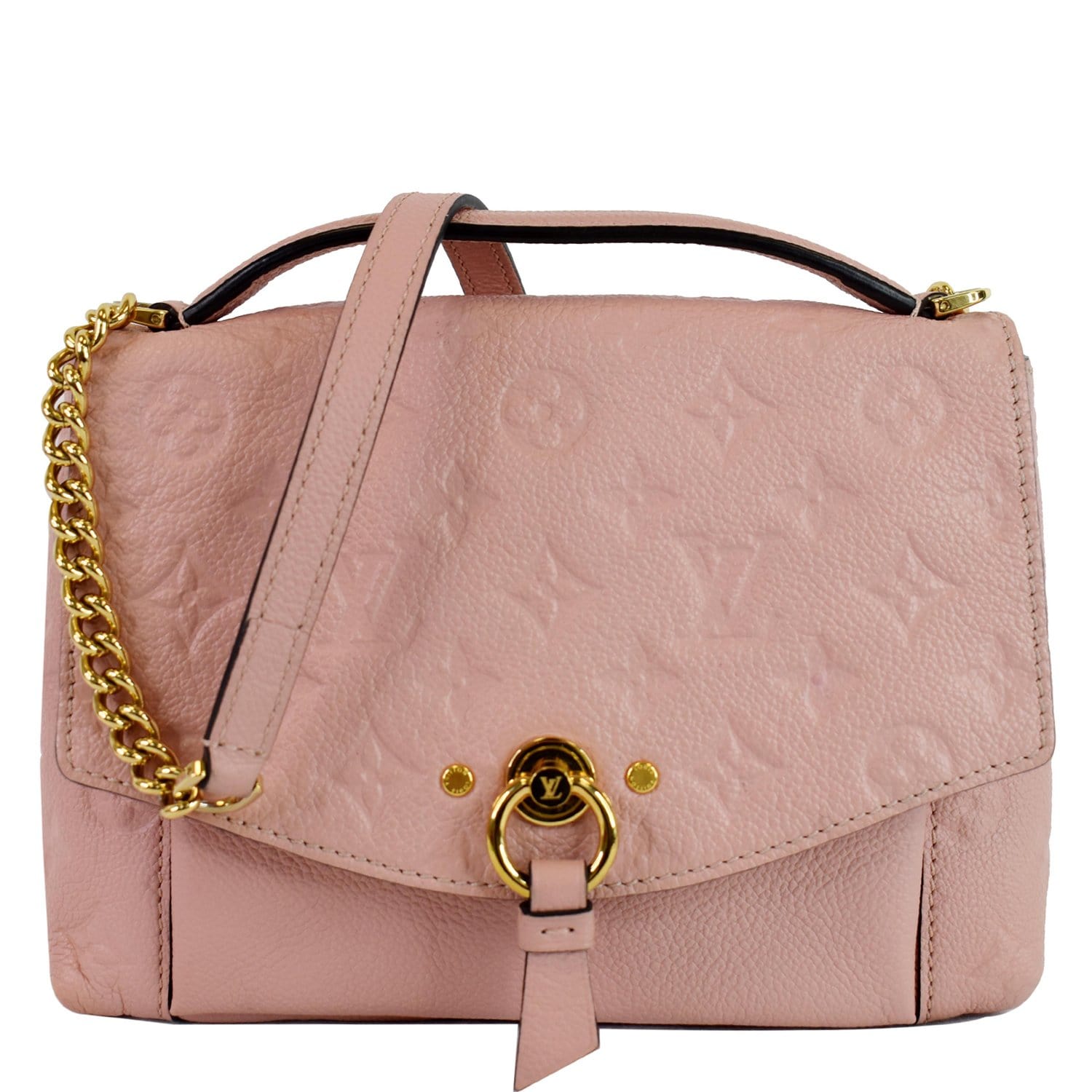 LOUIS VUITTON Blanche BB Empreinte Leather Shoulder Bag Rose Poudre