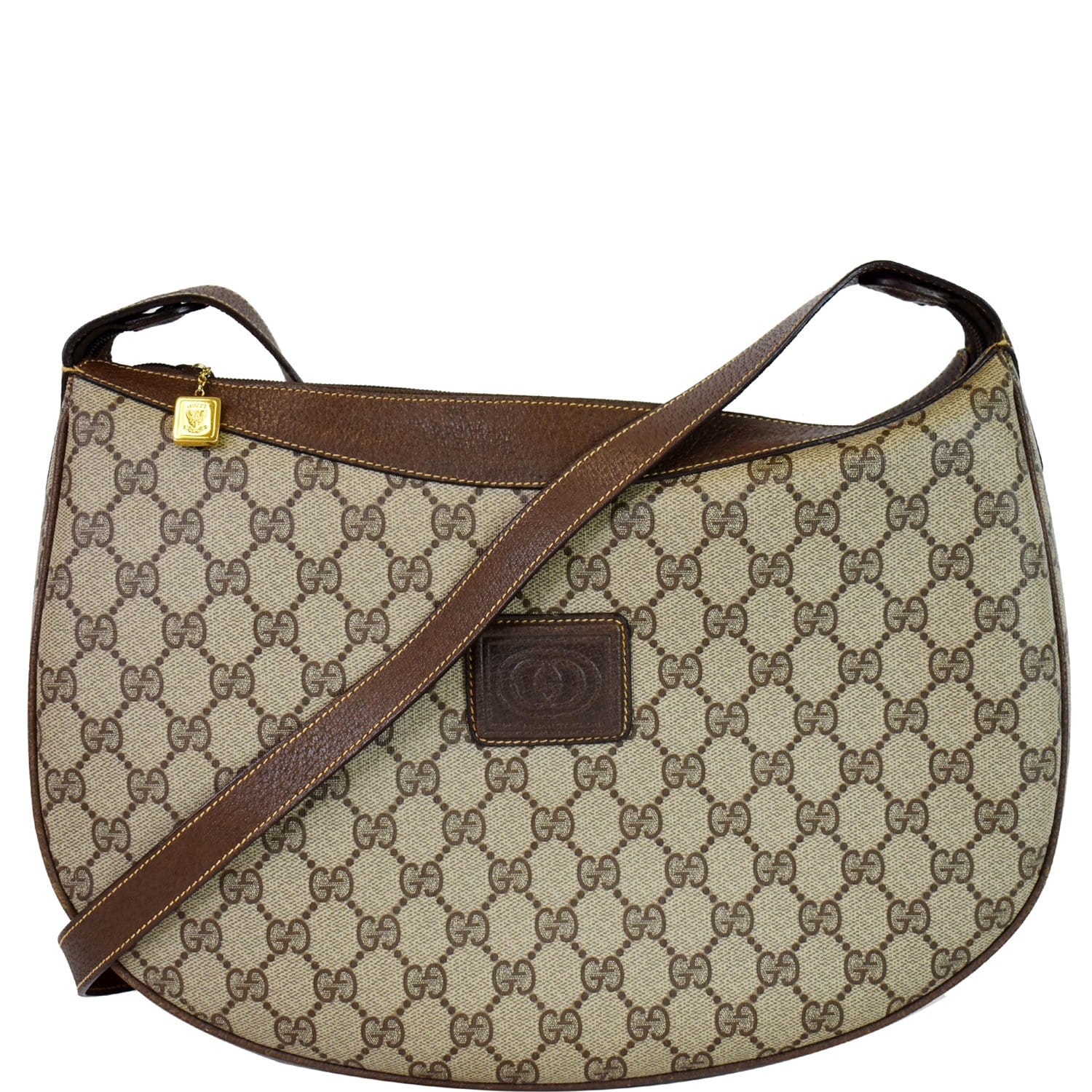 Gucci Vintage Brown Shopper Supreme GG Monogram Canvas Large Tote Shoulder  Bag at 1stDibs