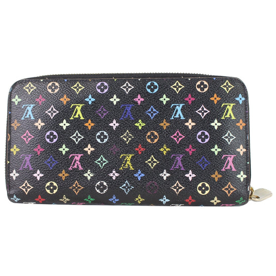 Louis Vuitton Pattern Print, White 2007 Multicolore Monogram Zippy Wallet