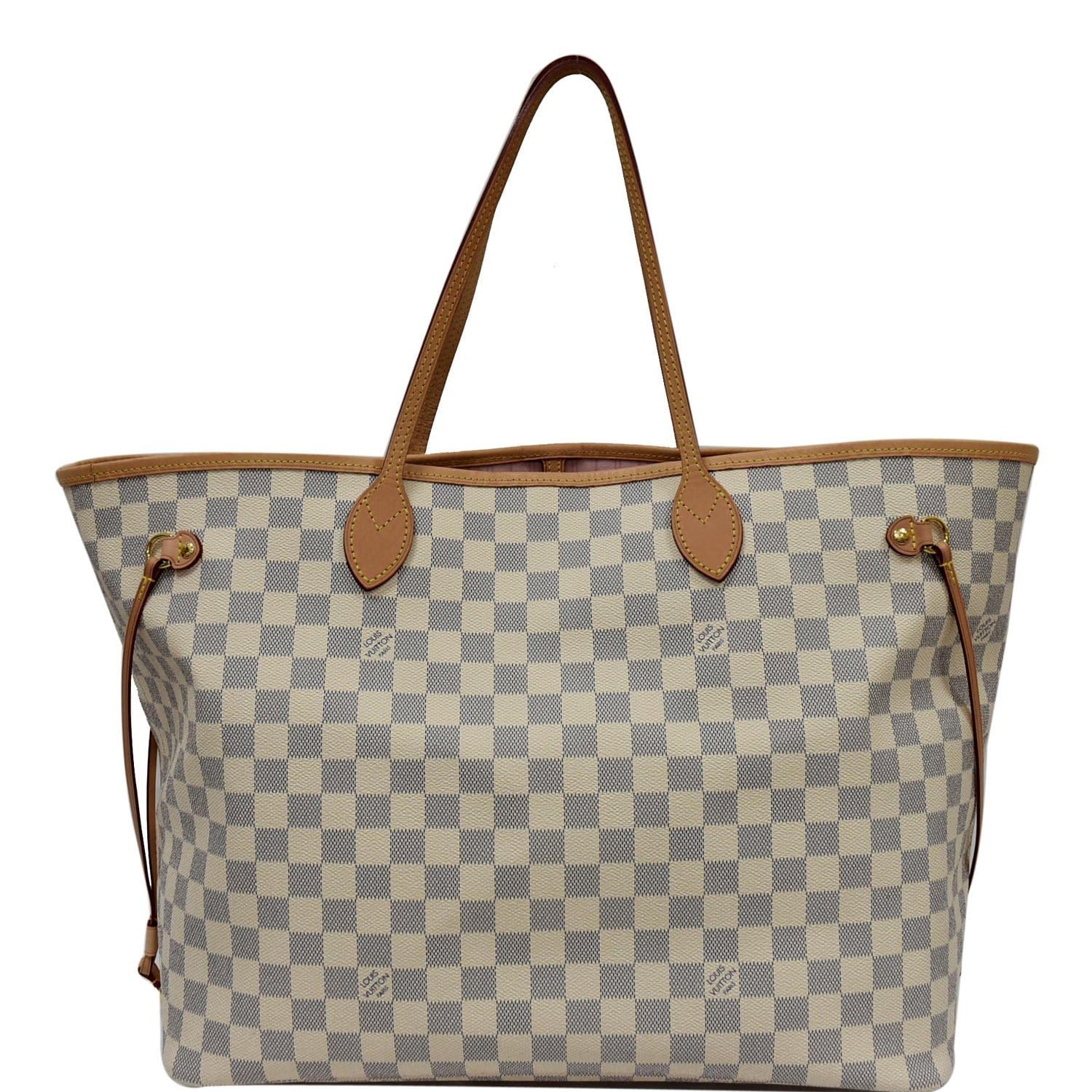 Louis Vuitton Neverfull Damier Azur GM Rose Ballerina Lining in Coated  Canvas with Gold-tone - US