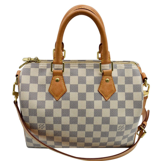 Sold at Auction: Louis Vuitton, Louis Vuitton - New - Damier Azur Speedy 25  Bandouliere Top Handle Bag w/ Strap