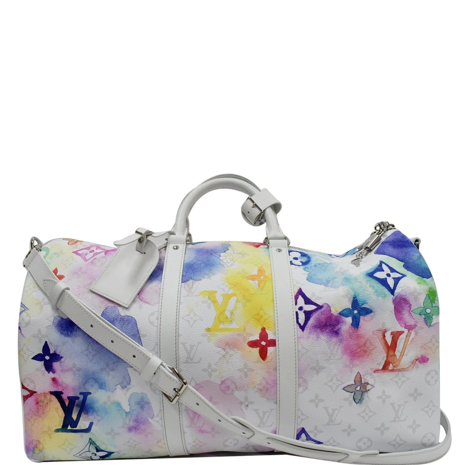 Louis Vuitton LV Women Men Luggage bag color cloud printing gradient