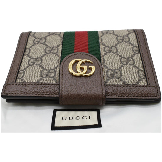 GG Supreme Passport Holder in Beige - Gucci