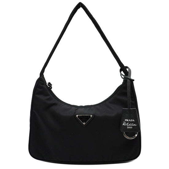 Prada Re-Edition 2000 Black Nylon Shoulder Bag - E-SEVEN STORE