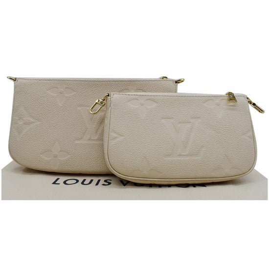 Louis Vuitton Cream Monogram Empreinte Multi-Pochette Accessoires For Sale  at 1stDibs  louis vuitton multi pochette cream, louis vuitton cream  empreinte, lv multi pochette accessoires empreinte