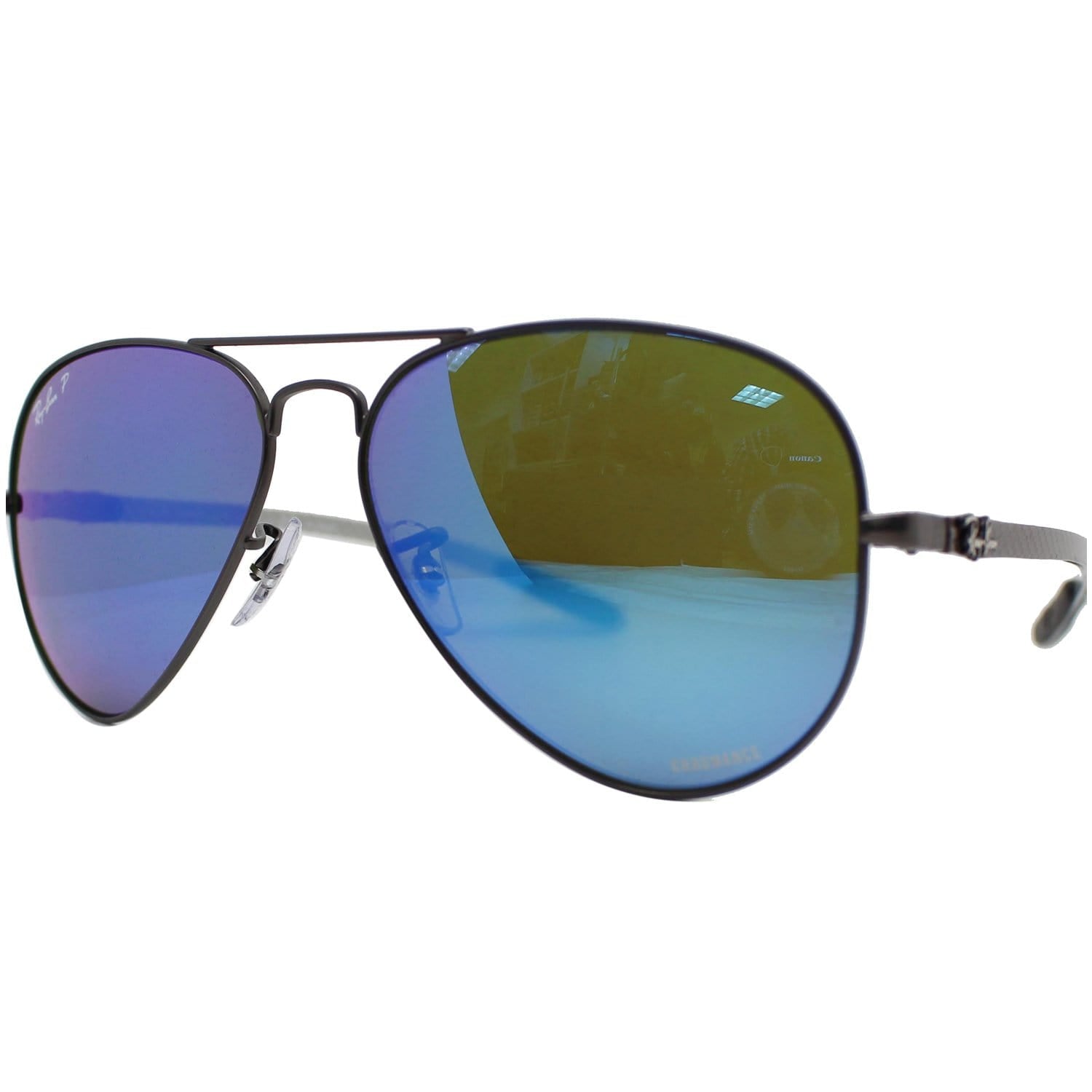 Ray Ban Rb8317ch 029 A1 Sunglasses Blue Mirror Polarized Chromance Len
