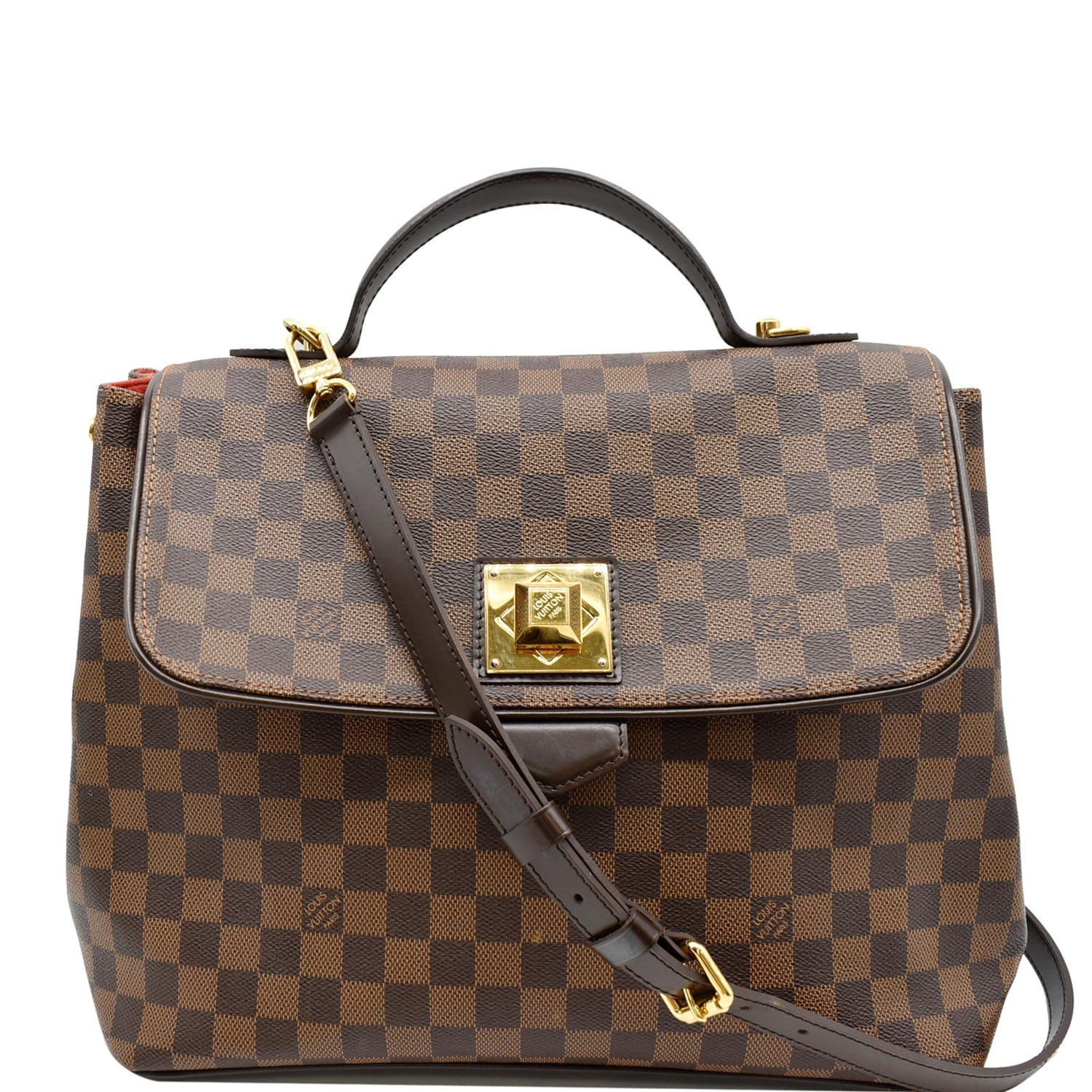 Louis Vuitton Damier Ebene Canvas Bergamo MM Bag Louis Vuitton