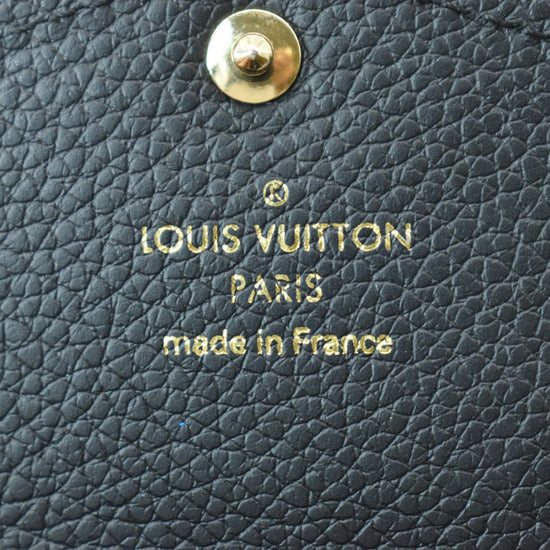 LOUIS VUITTON Key Pouch Empreinte Leather Wallet Noir