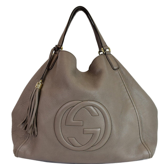 GUCCI Soho Pebbled Leather Tote (Large)