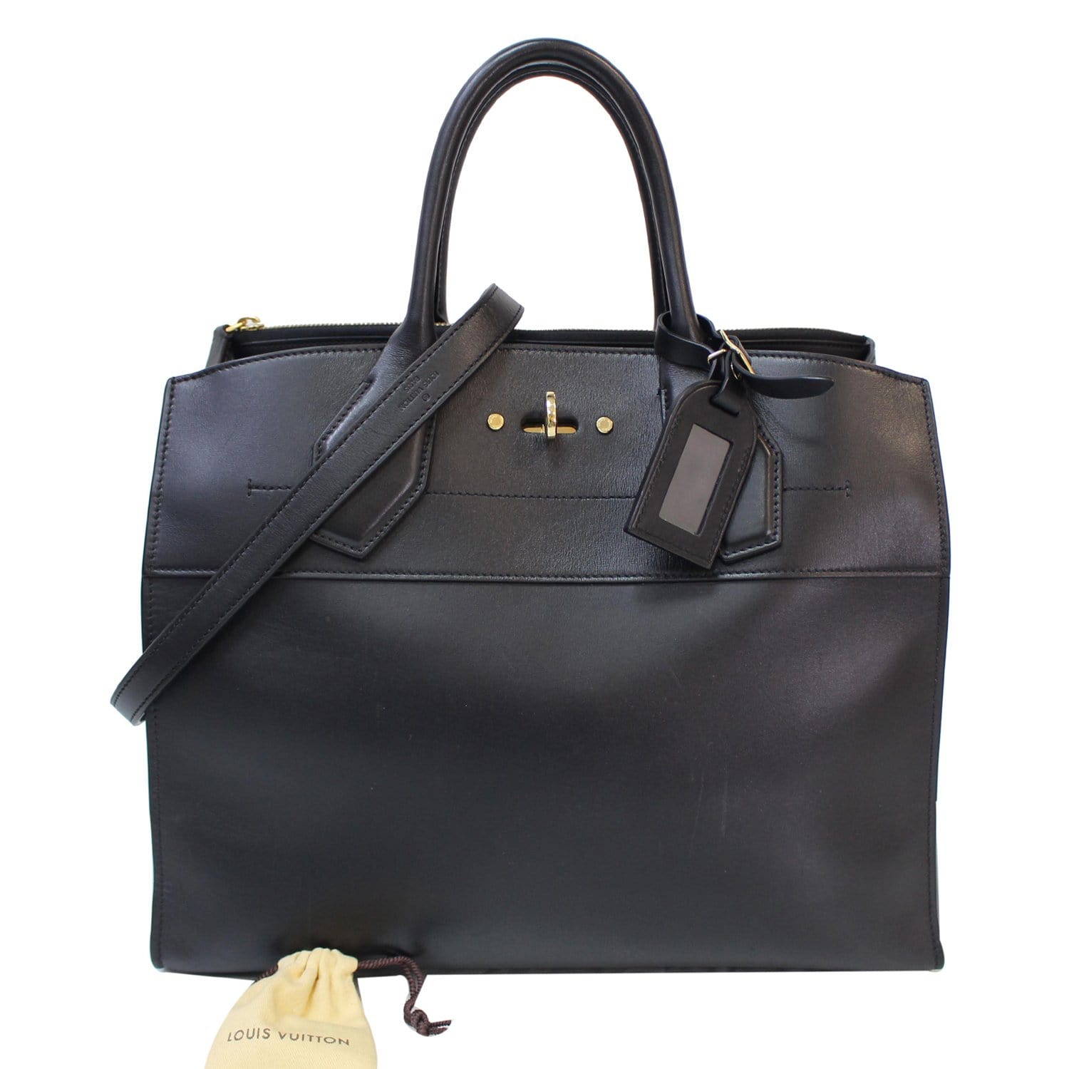 Steamer leather travel bag Louis Vuitton Black in Leather - 8760787