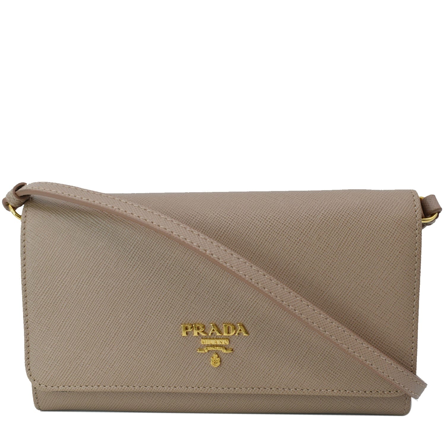 PRADA DOUBLE ZIP LEATHER CROSSBODY SHOULDER BAG WITH DUAL STRAPS