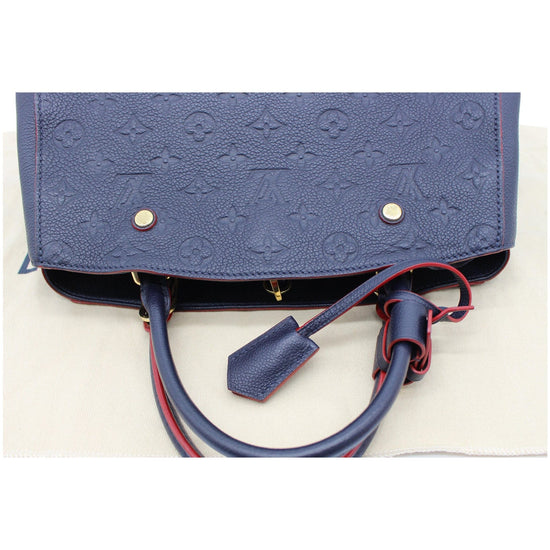 Louis Vuitton Navy Monogram Empreinte Montaigne MM QJB0B7EHNA002